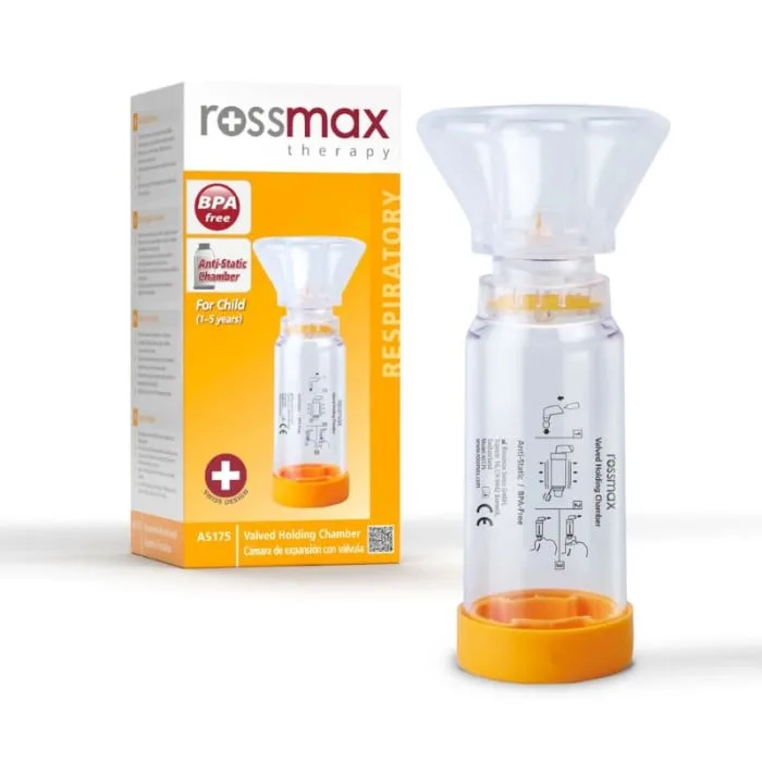 Rossmax Aero Spacer AS175 Αεροθάλαμος Με Βαλβίδα Μάσκα Εισπνοής Φαρμάκων Για Παιδιά 1-5 Χρονών