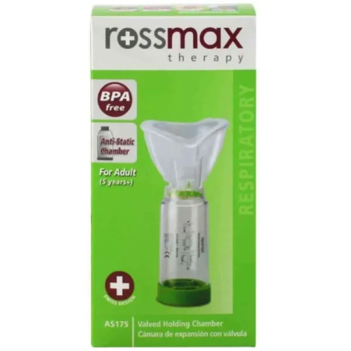 Rossmax Aero Spacer AS175 Αεροθάλαμος Με Βαλβίδα Μάσκα Εισπνοής Φαρμάκων Για 5 ετών και άνω και Ενήλικες