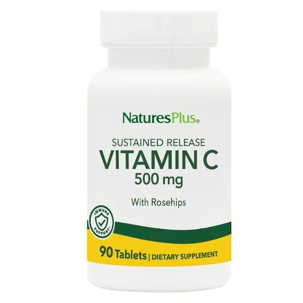 Nature's Plus Vitamin C 500 Sustained Release w/Rose Hips 90 tabs