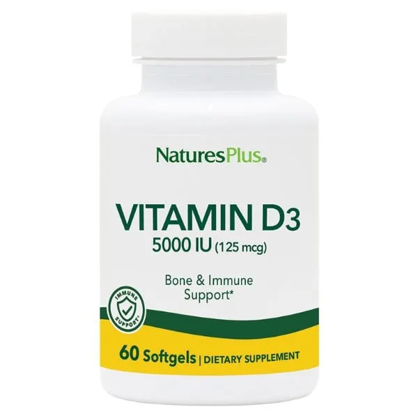 Nature's Plus Vitamin D3 5000 IU 60 softgels