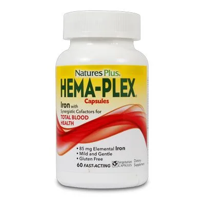 Nature's Plus Hema-Plex Fast Acting – 60 Veg Caps