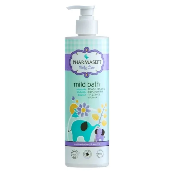 Pharmasept Baby Care Mild Bath 500ml – Βρεφικό Σαμπουάν & Αφρόλουτρο