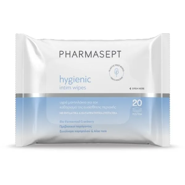 Pharmasept Hygienic Intim Wipes Υγρά Μαντηλάκια για την Ευαίσθητη Περιοχή 20 τεμάχια
