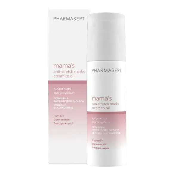 Pharmasept Mama's Anti-Stretch Marks Cream to Oil Κρέμα Κατά των Ραγάδων 150 ml