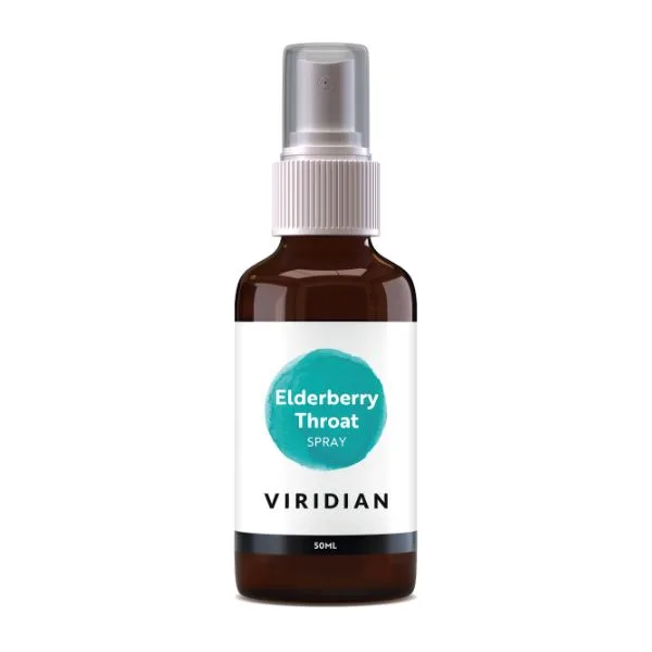 Viridian Elderberry Throat Spray NV (Organic) 50 ml