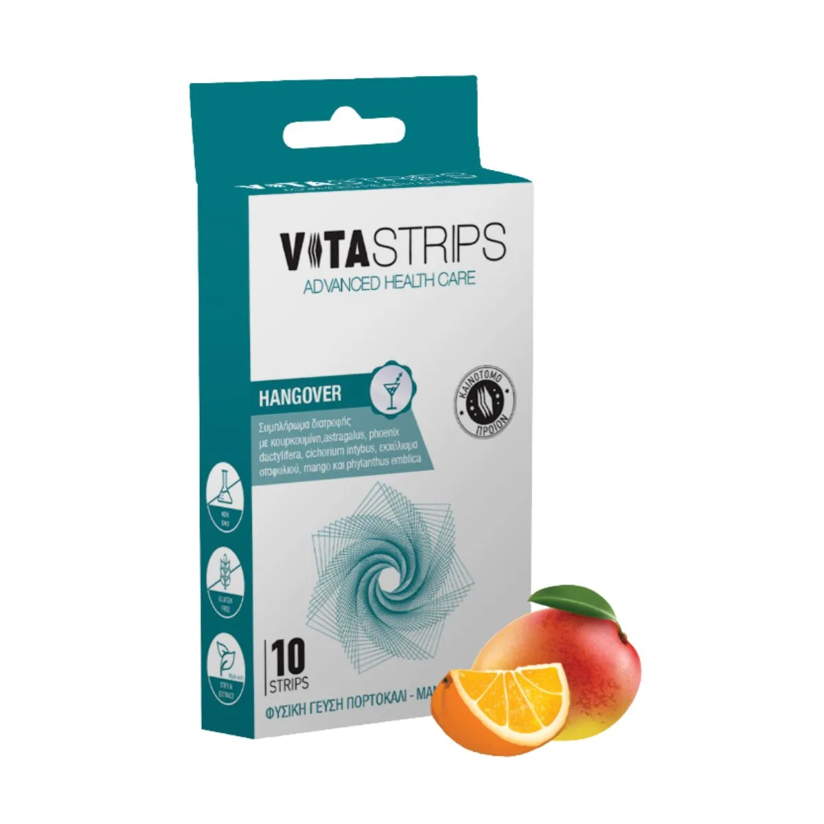 Vitastrips Hangover Γεύση Πορτοκάλι-Μάνγκο 10 τμχ